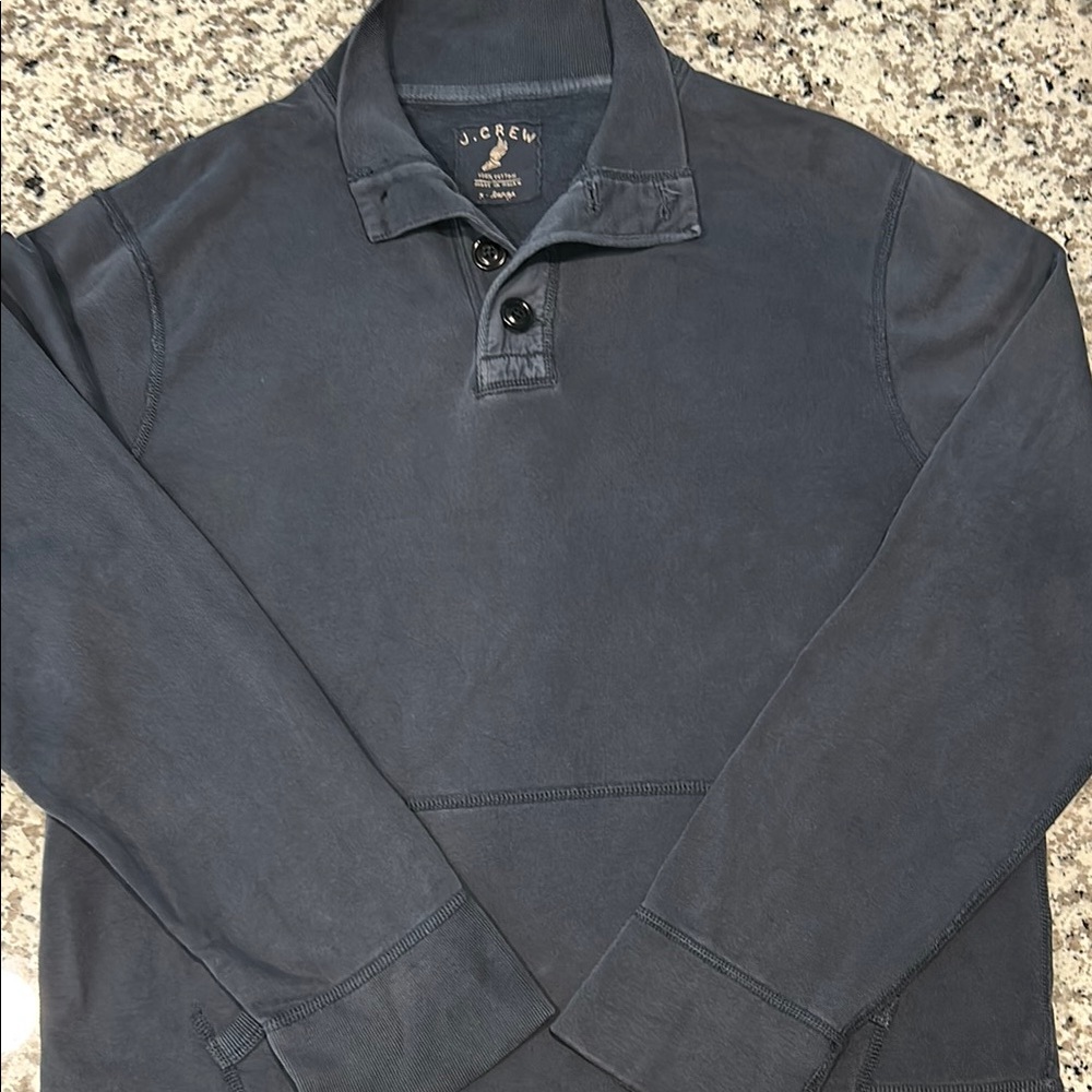 J. Crew Blue Polo Shirt Classic Long-Sleeve